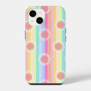 Daisy rainbow stripes phone case