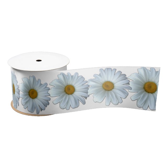 Daisy Ribbon Paper Customised Flower Ribbon Satin Ribbon (Spool)