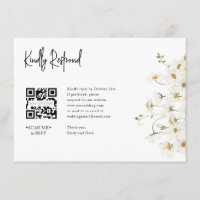 Daisy RSVP Wedding QR CODE Details on back