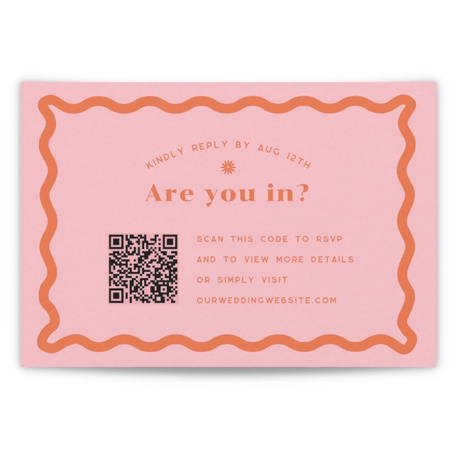 Daisy RSVP with QR Code Card (Creator Uploaded)