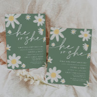 Daisy Sage Green Gender Reveal He or She