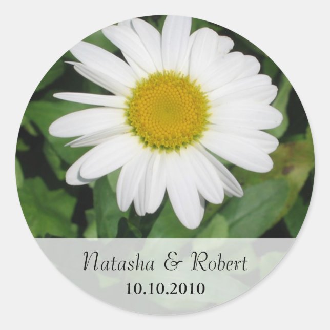 Daisy Save the Date Sticker (Front)