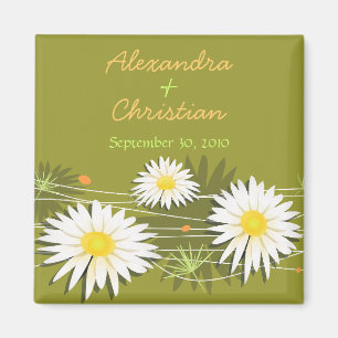 Daisy Save The Date Wedding Announcement 3 Magnet