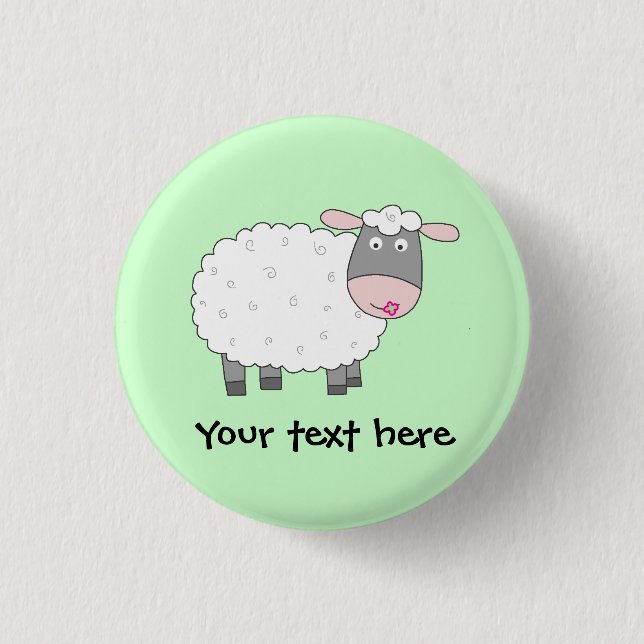 Daisy Sheep 3 Cm Round Badge (Front)
