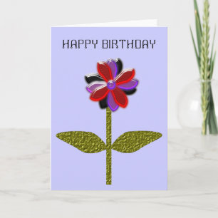 Daisy Shining Plastic Customisable Greeting Card