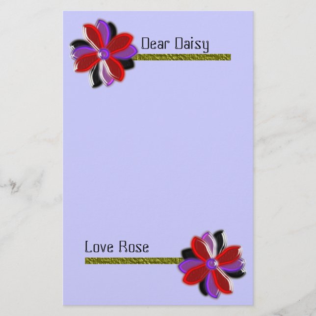 Daisy Shining Plastic Customisable Stationery (Front)