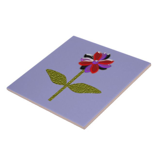Daisy Shining Plastic Tile (Side)