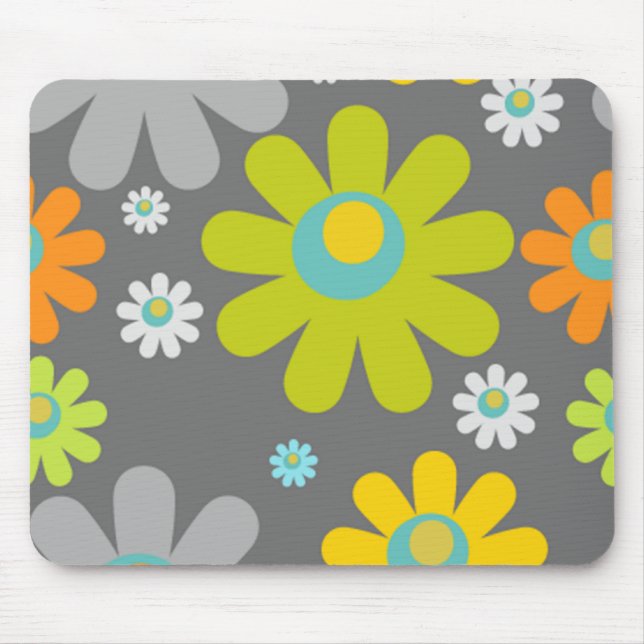 daisy silver grey mousepad (Front)