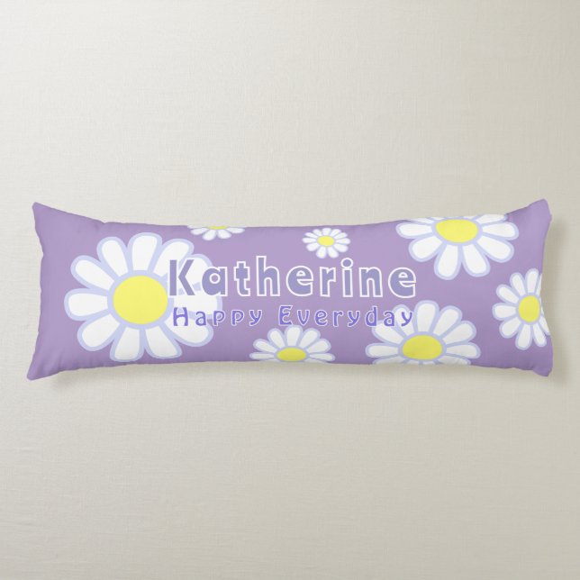 Daisy Simple Lilac Body Cushion (Front)