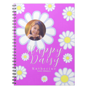 Daisy Simple Photo Violet Notebook