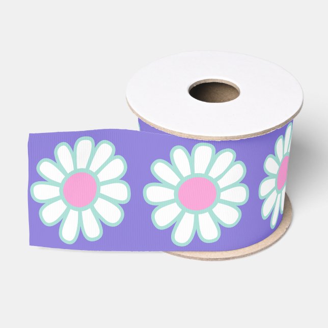 Daisy Simple Purple Grosgrain Ribbon (Spool)