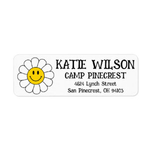 Daisy Smiley Return Address Label