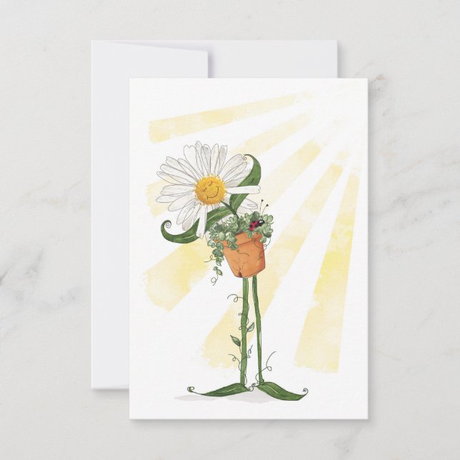 Daisy Smiling at the Summer Sunshine Card (Front)