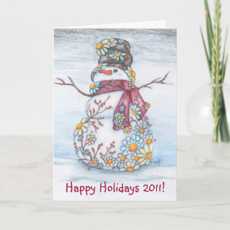 Daisy Snowman 2011 Greeting Card