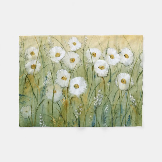 Daisy Spring I Fleece Blanket (Front (Horizontal))