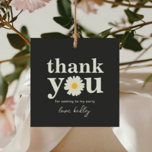 Daisy Square Thank You Tag