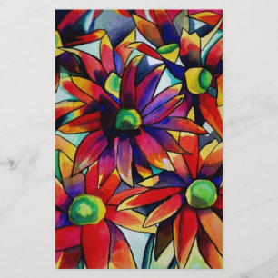 Daisy Straw multicoloured wildflowers art