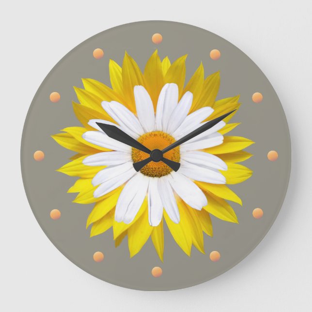 Daisy Sunflower Wall Clock (Front)