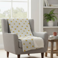 Daisy Swaddle Blanket, Baby Blanket, Floral