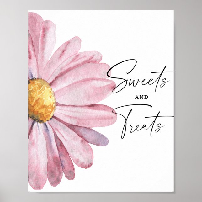 Daisy - sweets and treats baby shower poster (Front)