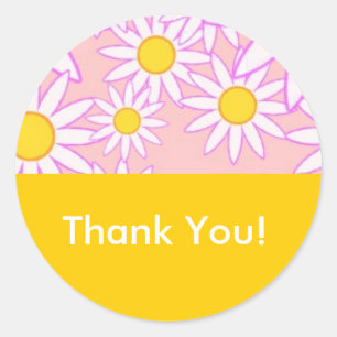 Daisy Thank You Sticker