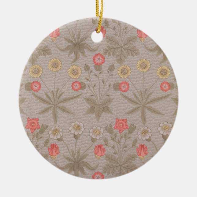 'Daisy', the first wallpaper designed by William M Ceramic Ornament (Front)