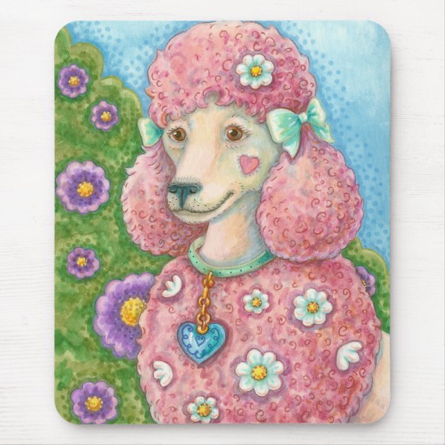 DAISY The French Pink Poodle MOUSE PAD (Front)