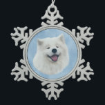 Daisy the samoyed snowflake pewter christmas ornament<br><div class="desc">Daisy the samoyed</div>