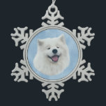 Daisy the samoyed snowflake pewter christmas ornament<br><div class="desc">Daisy the samoyed</div>