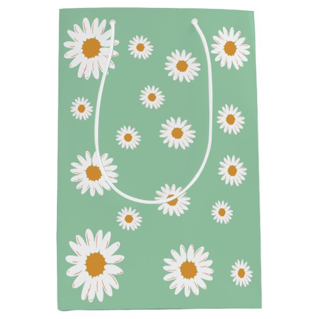 Daisy Theme Party Baby Shower Gift Bag (Front)