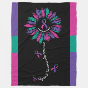 Daisy...Thyroid Fleece Blanket