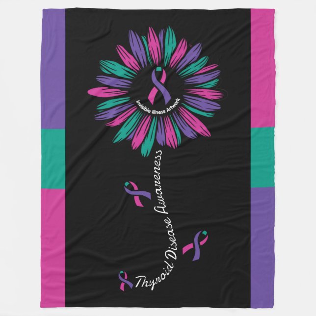 Daisy...Thyroid Fleece Blanket (Front)