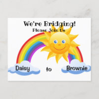 Daisy to Brownie Bridging Ceremony Postcard Invite