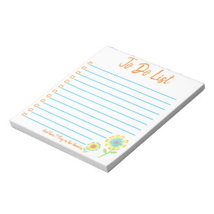 Daisy To Do List Notepad