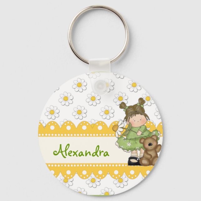 Daisy Toddler and Teddy Key Ring (Front)