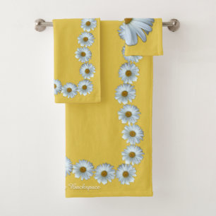 Daisy Towel Sets Personalised Daisy Flower Towels