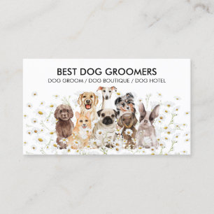 Daisy Walker Dog Service Watercolor Pups Business Card