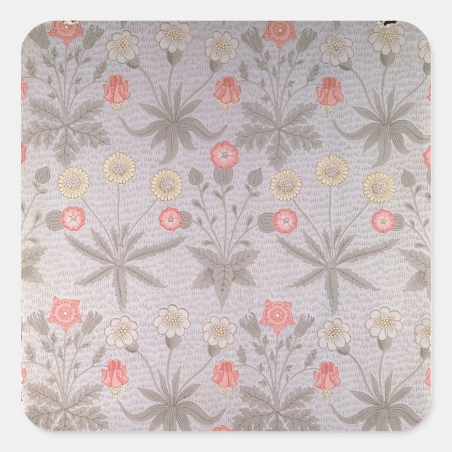 Daisy' wallpaper design square sticker (Front)