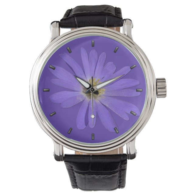 Daisy Watch Classic Purple Daisy Wrist Watch (Front)