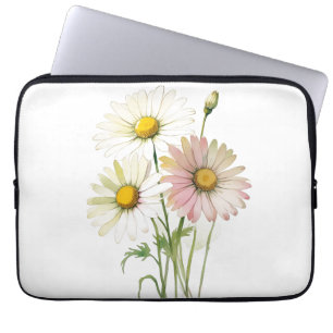 Daisy Watercolor Flower Modern Professional Laptop Sleeve