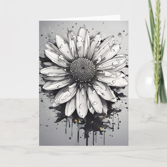 Daisy - Watercolor flowers Card (Front)