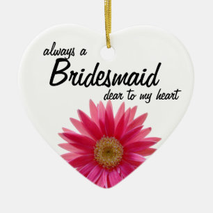Daisy Wedding Bridesmaid Ceramic Ornament