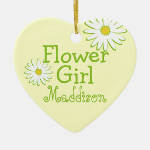 Daisy Wedding Flower Girl Ceramic Tree Decoration