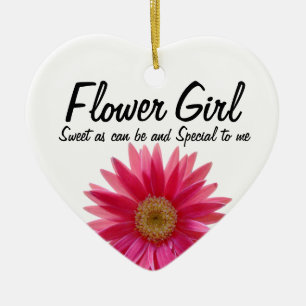 Daisy Wedding Flower Girl Ceramic Tree Decoration