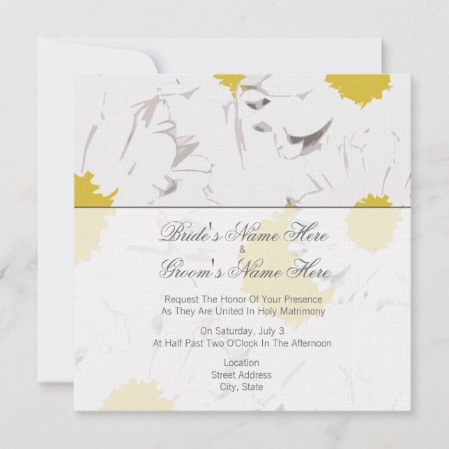 Daisy Wedding Invitation - From Bride & Groom (Front)