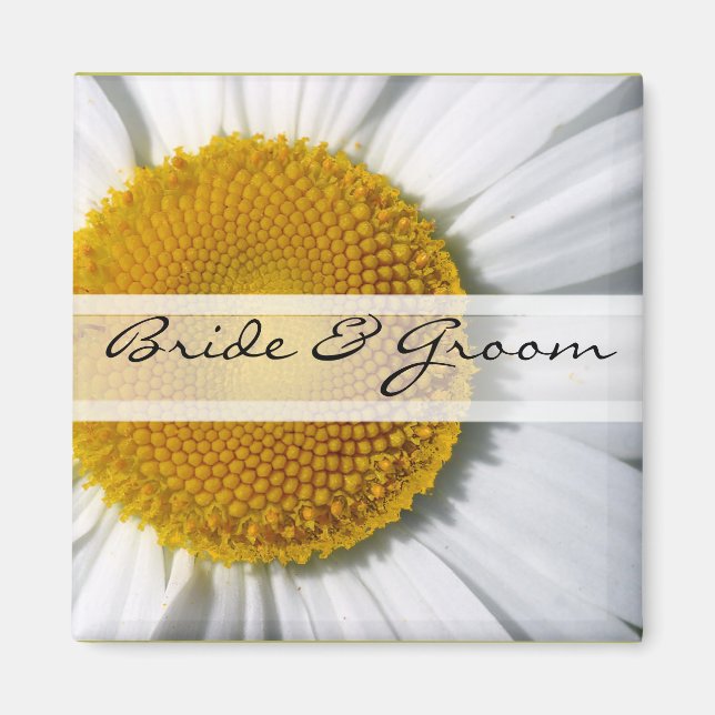 Daisy Wedding Magnets or Customise for Any Event- (Front)