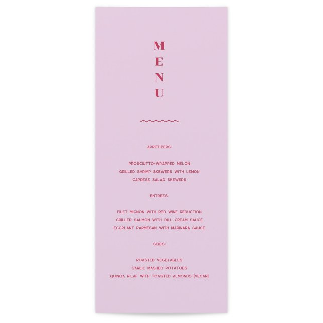 Daisy Wedding Menu (Creator Uploaded)