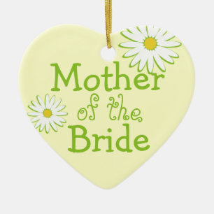 Daisy Wedding Mother of the Bride Ceramic Ornament