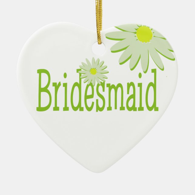 Daisy Wedding/ Mother of the Bride Ceramic Ornament (Front)