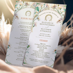 Daisy Wedding Program Art Nouveau by Mucha